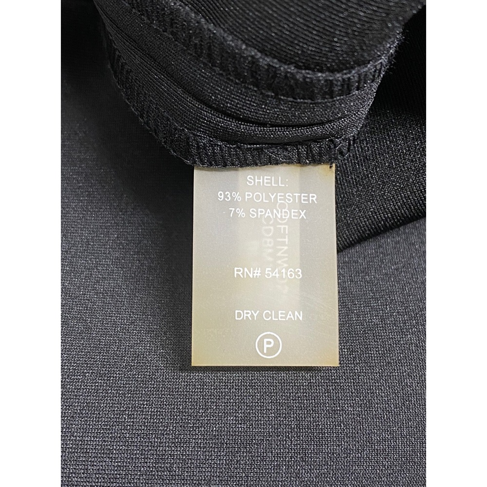 Calvin Klein Black Cold Shoulder Scuba Sheath Dress Sweetheart Neckline Size 8 - Picture 8 of 11